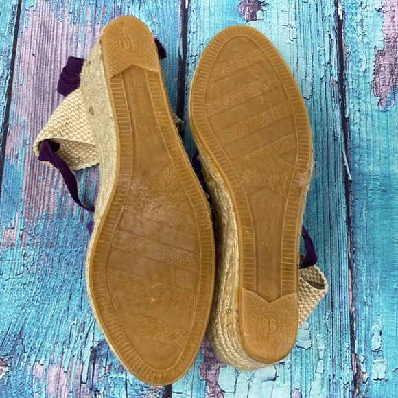 SPARTVS Carina Espadrille Wedge Heels Purple Canva - Picture 6 of 8